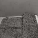 OLANLY Bathroom Runner Rugs 47x20, Extra Soft Absorbent Chenille Bath Rugs, Rubber Backing Quick Dry, Machine Washable Long Bath Mats for Bathroom Floor, Tub and Shower, Home Decor Accessories, Grey