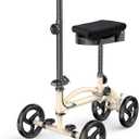 Knee Scooter Foldable Knee Scooter for Adults for Foot Surgery Knee Walker for Ankle Foot Recovery Crutch Alternative Beige