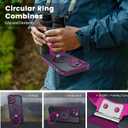 Magnetic Case for iPhone 13 Pro Max, with Invisible Ring Stand, Military Drop Protection, Shockproof Anti-Fingerprint Matte Protective Cover for iPhone 13 Pro Max, Hot Pink