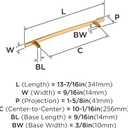 Amerock Cyprus 10-1/16 inch (256mm) Center-to-Center Champagne Bronze Cabinet Pull, BP26210CZ