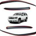 in-Channel Window Visors for Chevy Tahoe SUV 2007 2008 2009 2010 2011 2012 2013 2014 Wind Deflector Sun Rain Guard Vent Weather Shields, Tape-on, Smoke, 4 Pcs