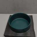 Ceramic Dog Bowl, Food and Water Bowl for Medium Breed Dog, Pet Bowl for Replacement (7.3 inch, Single Bowl, Green)