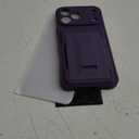 for iPhone 17 Pro Case with Card Holder4-5 Cards[9H Screen Protector ][Full Camera Protection][RFID Blocking][Hidden Kickstand] Rugged Heavy Duty Wallet Case for iPhone 17 Pro (Dark Purple)