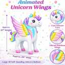 TOVIDO 19-Pc Unicorn Balloon Kit - Unicorn Balloons and 3D Rainbow and Latex Balloons for Birthday Party Decorations