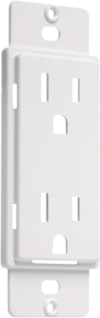 TayMac AD20W Paintable Duplex Adapter Plate, Outlet Adapter , White (1 Count (Pack of 1))