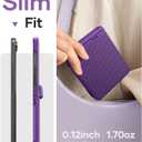 Vihibii for Samsung Galaxy Z Flip 7 Slim Case with Rugged Hinge Protection & Outer Screen Protector & Non-Slip Texture, Shockproof Durable Phone Case Cover for Samsung Z Flip 7 5G 2025, Dark Purple