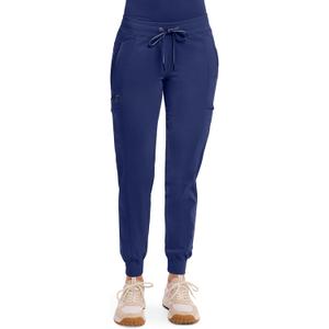 Healing Hands Women's Jogger Scrub Pant 7 Pockets Elastic Drawstring, with Moisture Wicking & 2-Way Stretch Technology - 9244 (XX-Large Plus, Navy)