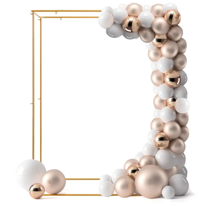 DOEWORKS Wedding 6.5 FT Gold Rectangle Arch Stand, Ceremony Balloon Arch Stand for Wedding, Birthday Party,Gold