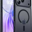 CACOE Magnetic Case for iPhone 17 Pro 6.3 inch-Compatible with MagSafe & Magnetic Car Phone Mount,Anti-Fingerprint TPU Thin Phone Cases Cover Protective Shockproof (Matte Black)