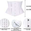 Latex Waist Trainer for Women Underbust Sport Workout Corset Girdle Shapewear Hourglass Body Shaper (White, S)