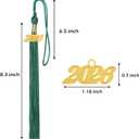 D DODOU Unisex Matte Graduation Cap and Gown Tassel Package for High School and Bachelor (Green)