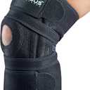 Knee Brace Meniscus Tear Support For Arthritis Acl, Mcl Pain Patented 4-way Adjustable Wraparound Strap Dual Side Stabilizer For Patella Stability Size [medium]