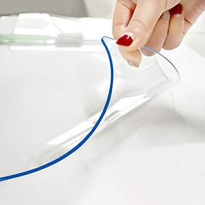 1.5mm Thick PVC Circle Table Protector Clear Plastic Round Tablecloth Furniture Wipeable Waterproof Heat-Resisting Cover Round Dining Table Coffe Table Protector Polyester Diameter 24 inch