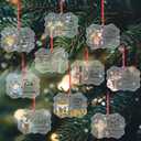 30 Set Christmas Christian Gifts Bulk Clear Acrylic Christian Ornaments and Bibles Verse Card Religious Ornaments Inspirational Party Favors for Christmas Tree Church Gift Women Men Family
