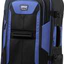 Travelpro Unisex-Adult Bold Softside Expandable Rollaboard Upright Luggage, Blue/Black, Checked-Large 28-Inch