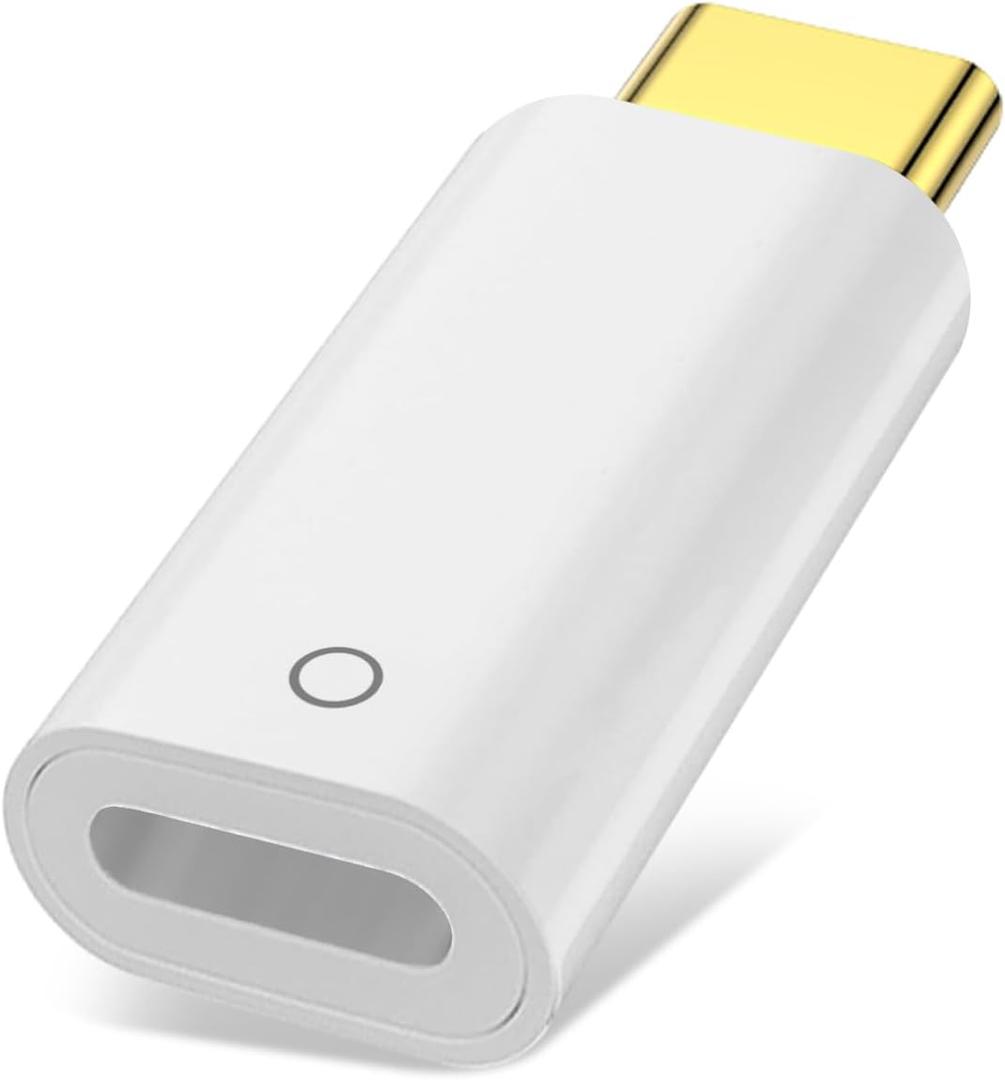 USB-C to Pencil Adapter for Apple Pencil 1st Generation, USB C to Pencil Charging Adapter Type C Bluetooth Pair Connector Compatible with iPad 10th Gen (White)