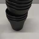 WSMKSZ 4 Inch Plastic Plant Pots with Drainage Holes and Trays  8 Pack Small Nursery Pots for Indoor & Outdoor House Plants and Flowers, Seedling Starter Planters, Matte Black
