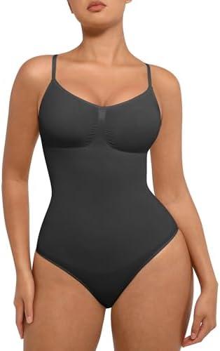 FeelinGirl Shapewear Bodysuit for Women Tummy Control Seamless Sculpting Full Body Shaper Snatched Waist Bodysuit XL
