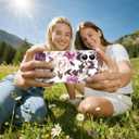 MILPROX Compatible with iPhone 17 Flowers Case 6.3 inch, Cute Pretty Floral Pattern Clear Girly Design for Women Girls, Elegant Aesthetic Classy Shockproof Hard Back Cover - Rose