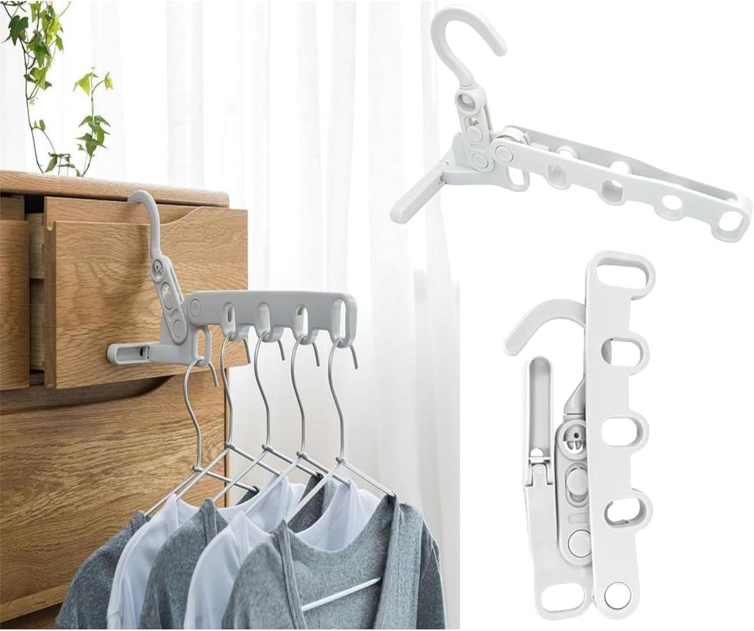 YZÉ Foldable Travel Drying Rack, Portable 5-Tier Collapsible Clothes Dryer Stand for Laundry, Ideal for Hotel, Cruise, Apartment, Dorm Room, Bathroom - 5 Pack
