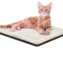K&H PET PRODUCTS Self-Warming Cat Bed Pad, Self Heating Pad for Outdoor Cat Houses, Warming Mat for Indoor Pet Beds & Furniture, Reversible Blanket, Washable - Small 21 X 17in Oatmeal/Chocolate
