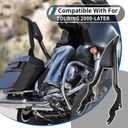 AUFER 28" Motorcycle Rear Passenger Backrest Sissy Bar With Pad Locked Rotary Docking Latches Clips With Keys Compatible With For Touring Road King Road Glide Street Glide Electra Glide 2009-2025, 28" Sissy Bar