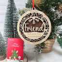 Friendship Ornaments 2025 for Women Friends, Best Friend Ornaments for Christmas Tree Decor, Friendship Gifts for Best Friend, Bestie, Thoughtful Ornament Hanging Home Dcor for Christmas, Birthdays (Friend Engraved Thank You)