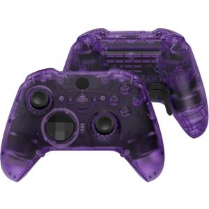 eXtremeRate Full Set Shell Buttons for Xbox One Elite Series 2 Controller, Clear Atomic Purple Replacement Faceplate Back Plate Bottom Shell Case with Buttons for Xbox Elite Series 2 Core Controller