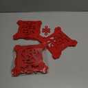 2PCS 20inch Chinese Lanterns Chinese New Year Decorations for Party Palace Lantern Wedding Supplies Spring Festival Mid-Autumn Festival Party Room Ornaments Hollow Inlaid Red Lanterns (Fu)