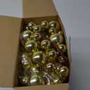 2 Pcs Christmas Ball Garland 6 ft Ball Ornaments Christmas Bulb Garland Xmas Tree Bauble Decorations for Party Supplies Indoor Outdoor Home Office Decoration Accessories(Gold)