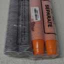 Sliner 200 Pcs Halloween Plastic Shot Cups 2 oz Mini Shot Glasses Small Disposable Glasses for Halloween Birthday Wedding Anniversary Party Supply(Orange, Black)