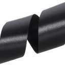 2 x 50 Yards 1 1/2 Inch Black Satin Ribbon, Single Face Polyester Solid Color Craft Fabric Ribbon for Handmade Roses, Gift Wrapping, Bouquets, Wedding, Christmas, and Party Decoration