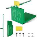 Foldable Metal Sit and Reach Box with Height Adjustable Scale, Green | Portable & Lightweight, Easy Carry, Quick Test for All Age, with Suction Cup Feet, Inch/Centimeter Dual Scale