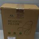 Amélie Home Faux Fur Reading Pillow with Pocket for Sitting in Bed, Adult Backrest Bed Pillow with Washable Cover for Lounging, Watching TV/Gaming/Resting/Post/Surgery/Nursing, Light Pink 25 inches (L)