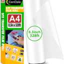 DTF Transfer Film Roll 8.3 Inch x 328ft - A4 DTF Film Roll Matte for DTF Printer, Hot/Cold Peel DTF Roll Film 8.3 Inch for Dark & Light T-shirt, Double Side DTF Paper Roll, 8.3" x 328ft, Matte