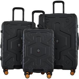 Wrangler ATG Outland Expandable Hardside Luggage, Jet Black, 3 Piece Set, Size: 3 Piece Set (22"/26"/30")
