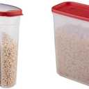 Rubbermaid Cereal Keeper Container, 1.5-Gallon & Modular Food Storage Container, 21 Cup, Racer Red 1776473