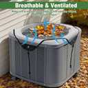 2 x Air Conditioner Covers for Outside Units 28" X 28", Breathable Mesh Central Air Conditioning Cover, Rain & Dust Resistant, Anti-Aging Universal Defener for All Season (White Mesh, 28" X 28")