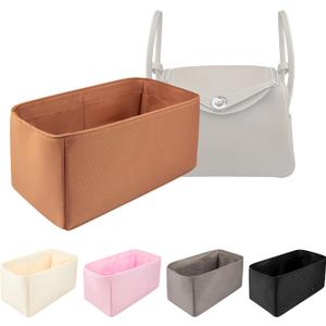 Organizer Insert for Lindy 19/26/30/34/45, Nylon Inner Bag Organiser(Size: LD34, Brown)