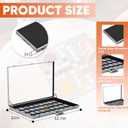 Portable Trade Show Display Case, 34"x22" Aluminum Card Show Display Case with Lock, Large Table Top Sports Card Display Case with Clear Acrylic Glass for Jewelry, Trading Card, Collectibles Shows