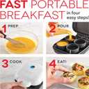 Dash Deluxe Egg Bite Maker - Electric Egg Bite Maker for Healthy Protein Snacks - Quick Cleanup, Space-Saving Design & Non-Slip Feet - 4 Servings, Black