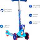 Voyager - Self-Balancing Toddler Kick Scooter, 3-Wheel Scooter with Light-Up Wheels, Extra Wide Deck, Foot Brake, Lean-to-Steer Design, 75 lb Limit, Ages 3+
