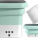 Portable Small Washing Machine,13L Capacity Foldable Mini Washer,Ideal for Baby Clothes, Underwear & Small Items. Perfect for Apartments, Dorms, RVs & Travel (Green)