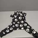Cnkwei Dog Pajamas Medium Large Dog Paw Printed Greyhound Pajamas Jumpsuit Bodysuit (Black White)