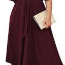 SCOMCHIC Women Plus Size Midi Dresses for Wedding Guest 4XL (Red, 4XL)