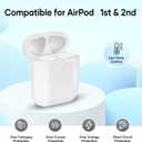 Replacement AirPod Charging Case Compatible with AirPods 1st 2nd Generation Wireless Charging case 550mAh Bluetooth Pairing Sync Button (No Earbuds)