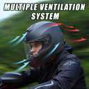 TRIANGLE Motorcycle Helmets Full Face Motorcycle Helmet for Men & Women with Tinted and Clear Visor Meet Dot Approved (Black, XL)