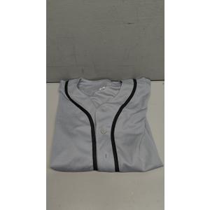 Phoneutrix Blank Plain Hip Hop Hipster Baseball Jersey Button Down Shirts Sports Uniforms Youth Large Jersey