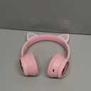 Bluetooth Kids Headphones with Microphone, Cat Ear LED Light Up and 85dB Volume Limited Toddlers Study Headphone, Wireless Foldable HI-FI sound Over-Ear School Headphones for iPhone/iPad/Laptop/PC