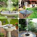 POPOSOAP Solar Bird Bath Fountain Pump, 6W Outdoor Solar Water Fountain Pump for Bird Bath with 4ft Tubing & 5 Nozzles, DIY Solar Powered Water Pump for Garden, Ponds, Pool and Fish Tank
